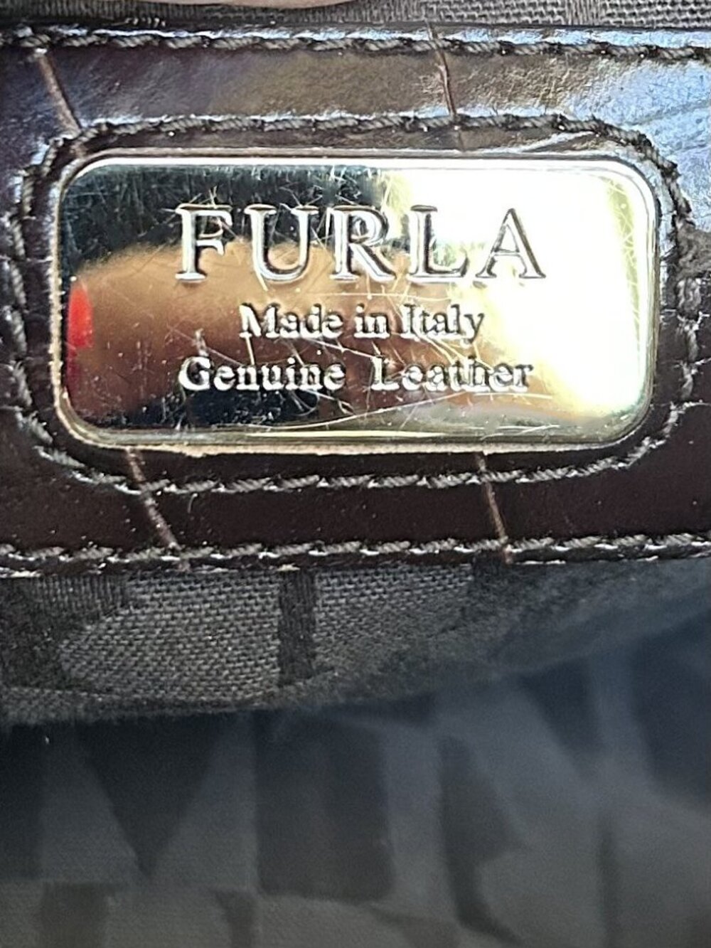 FURLA Leather Tote Bag Chocolate Brown - Picture 3 of 13